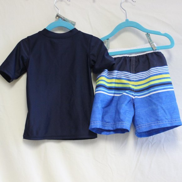 Set 💙 Koala Kids Rash Guard Swim Trunks Hat 12-18M 3 Pieces - Picture 6 of 10